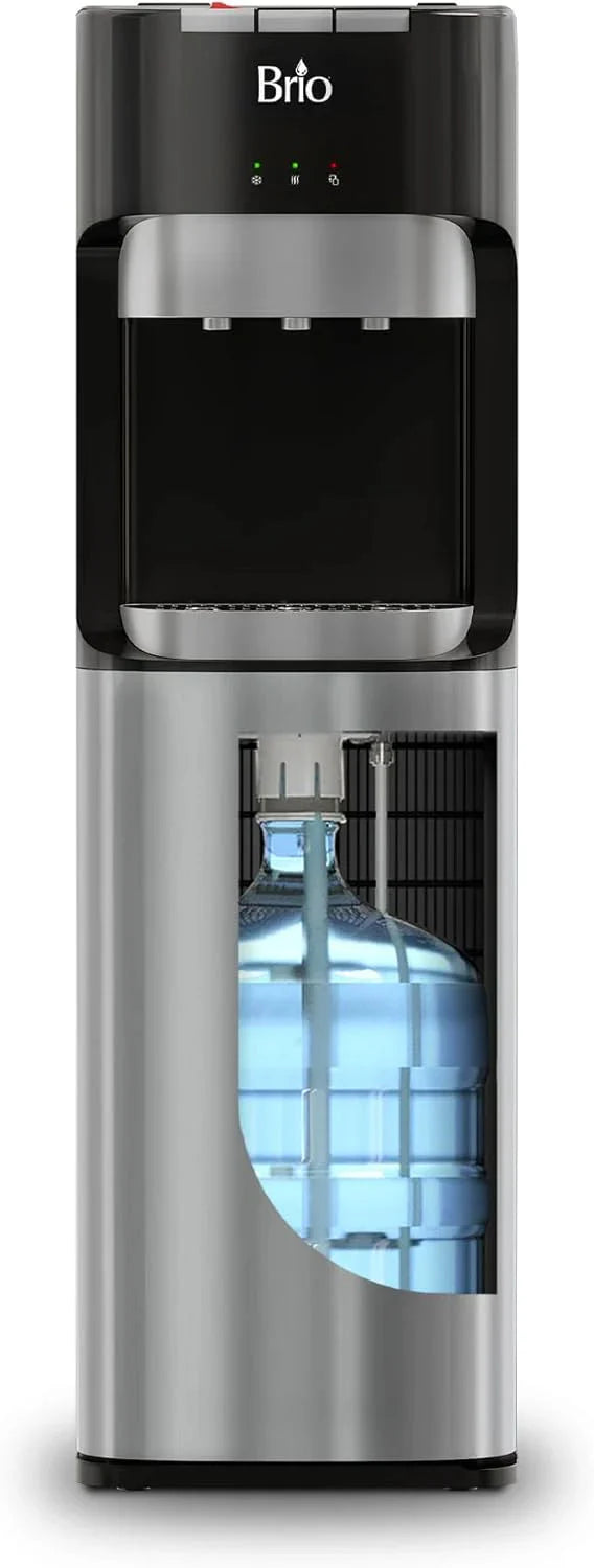 Bottom Loading Water Cooler Dispenser for 5 Gallon Bottles - 3 Temperatures with Hot, Room & Cold Spouts, Child Safety Lock