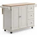 Homestyles Dolly Madison Mobile Kitchen Island Cart, Drop Leaf Breakfast Bar