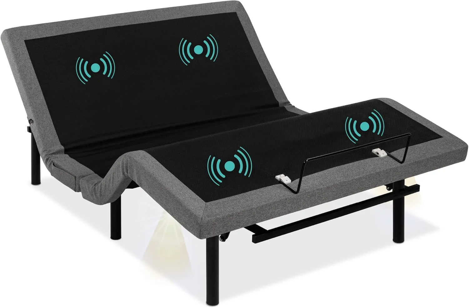 Best Choice Products Ergonomic Twin XL Size Adjustable Bed Frame, Electric Base w/Wireless Remote Control, Nightlight