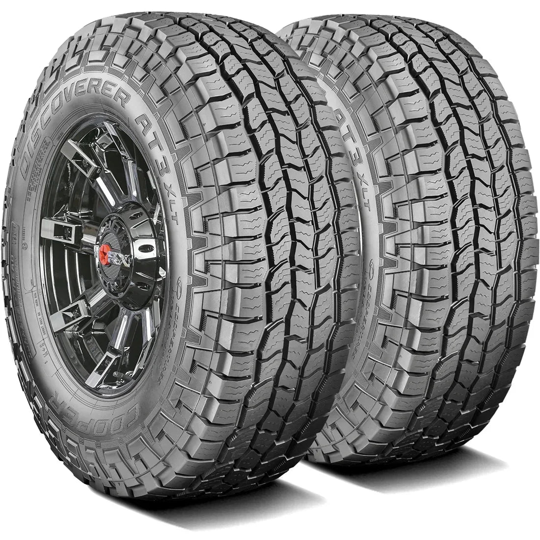 Pair of 2 (TWO) Cooper Discoverer AT3 XLT LT 285/70R17 Load E 10 Ply AT A/T All Terrain Tires Fits: 2015-18 Ram 1500 Rebel