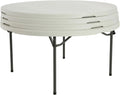 Lifetime 5' Round Folding Table (4 Pack), Commercial Grade, White