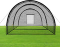 Baseball Batting Cage Net Batting Cages for Backyard Portable Baseball and Softball Batting Cages with Pitching Machine Hole