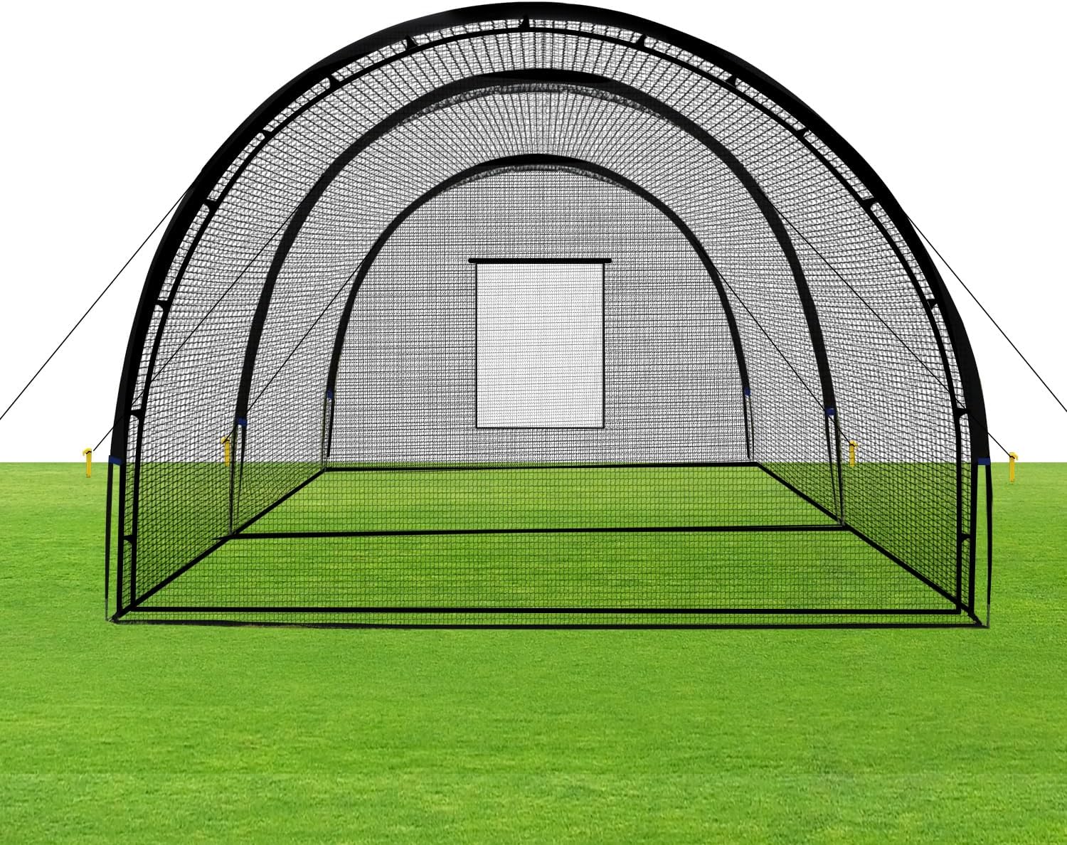 Baseball Batting Cage Net Batting Cages for Backyard Portable Baseball and Softball Batting Cages with Pitching Machine Hole