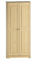 Solid Wood Pantry Storage Cabinet, Freestanding Kitchen Cupboard, Closet with Shelves