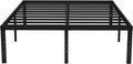 EMODA Queen Bed Frame No Box Spring Needed 18 Inch Heavy Duty Metal Tall Platform Bed Frame