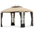 10 x 12 Bay Window Gazebo Replacement Canopy and Netting Riplock 350