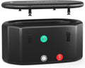 129 Gallon Oval Portable Ice Bath Inflatable Cold Plunge Tub with Lid, Pump, Backpack, Chiller Compatible (Black)