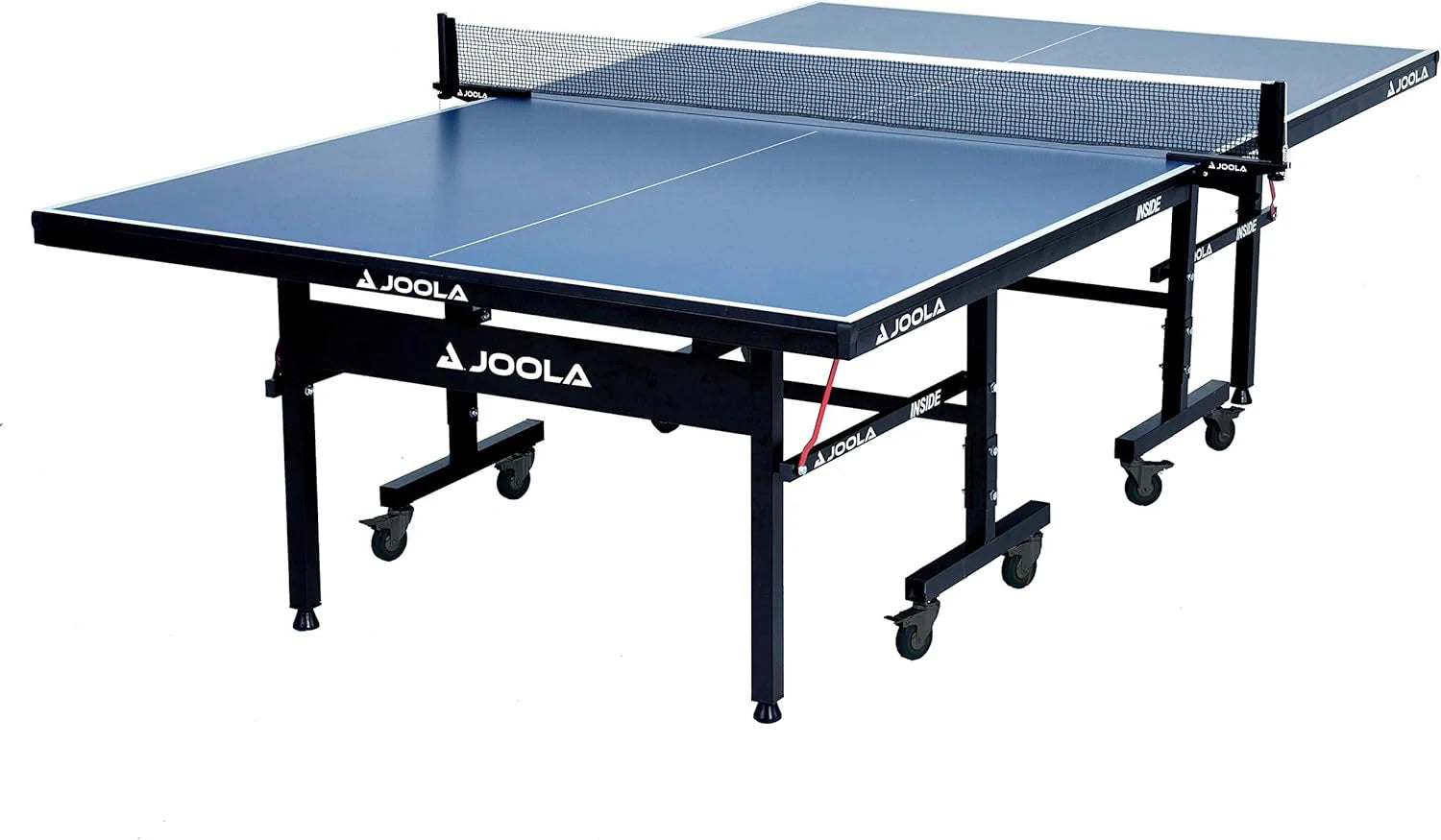 Inside Professional MDF Indoor Ping Pong Table with Quick Clamp Table Tennis Net and Post Set - 10 Minute Easy Assembly