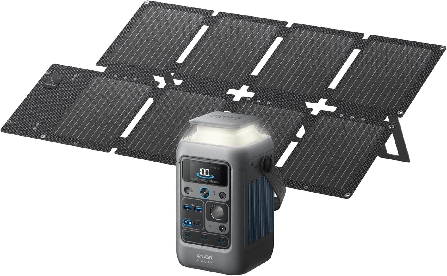 Anker Power Bank Station SOLIX C300 DC (90,000mAh), 288Wh, Portable Power Station, 300W Solar Generator, LiFePO4 Battery