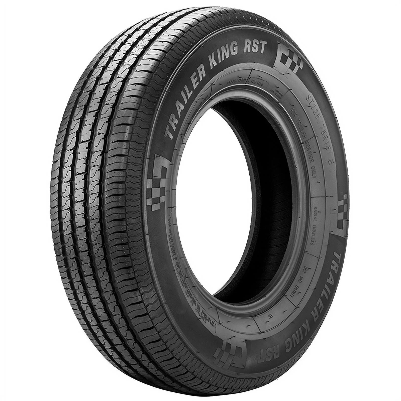 Trailer King RST ST225/75R15 117/112M E Trailer Tire - High-Performance Trailer Tire for Heavy Duty Use