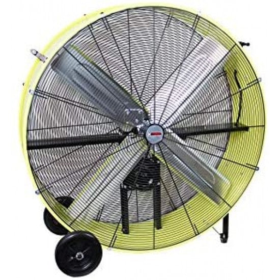 K Tool International 42′′ Belt Drive Drum Fan; Industrial, Garage, Shop, High Speed 2-Speed, Durable, Cut-Off Protection