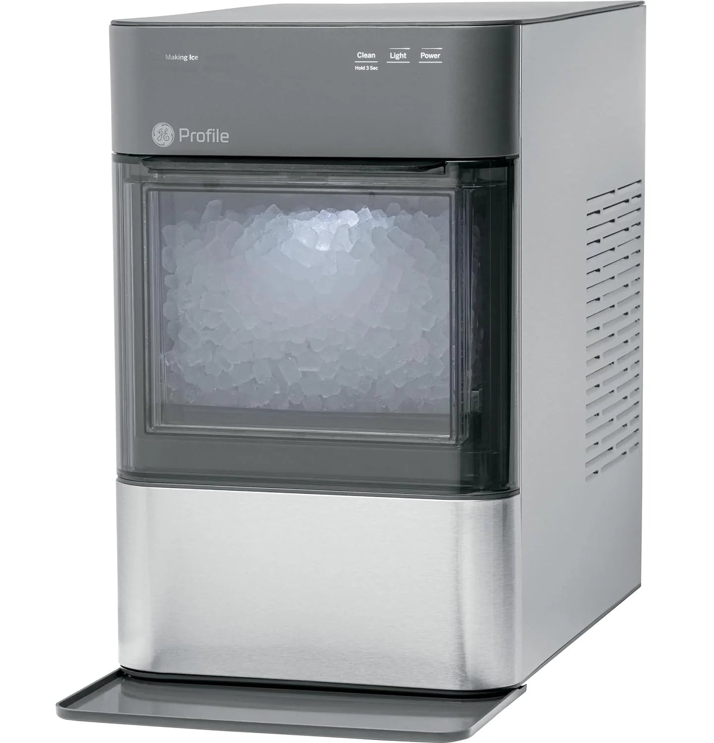 Countertop Nugget Ice Maker with Side Tank | Ice Machine with WiFi Connectivity | Smart Home Kitchen Essentials | Stainless