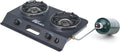 Dual-fuel camping stove, with a total power of 20,000 joules, suitable for camping, party barbecues and home barbecues.