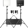 D50 LED Video Light Panel Lights 15.4", 2 Packs 45W 3000K-8000K Bi-Color Dimmable Photography Lighting, CRI 96 Videography