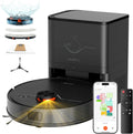 5000Pa Robot Vacuum Mop Cleaner, 180min Runtime, 70-Day Auto-Empty, Laser Navigation, Wi-Fi/App/Alexa, For Pet Hair Hard