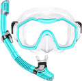 Snorkeling Gear for Adults, Dry-Top Snorkel Set, 180°Panoramic Wide View Diving Mask Breathing Freely Snorkel Mask for