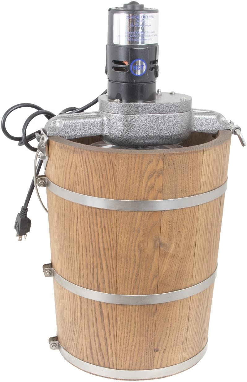 6 qt Country Ice Cream Maker - Classic Wooden Tub - Country Electric Motor