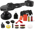 18V Cordless Car Polisher, 15mm Orbit 2000-4800 OPM Portable Buffer Polisher with 7 Variable Speed 2Pcs 4.0Ah Battery, 6