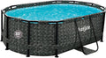 Funsicle 167 by 98 by 39.5 Inches Oasis Designer Oval Frame Outdoor Above Ground Swimming Pool Pool Set with Accessories