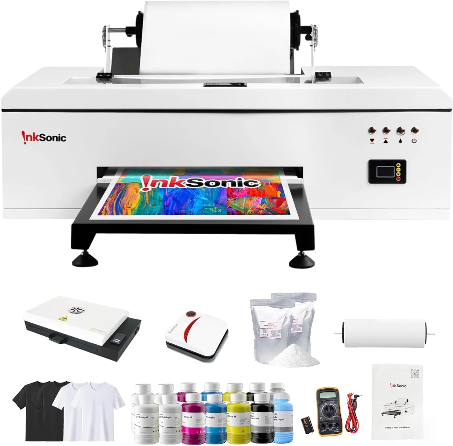 InkSonic R1390 A3 DTF Printer with Oven, T-Shirt Printing Bundle