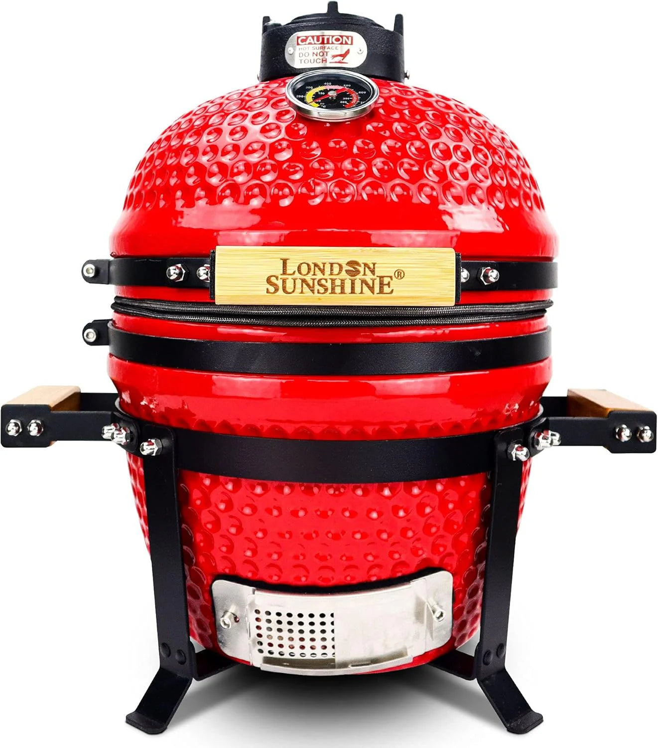 13-inch ceramic Kamodo charcoal barbecue grill - red
