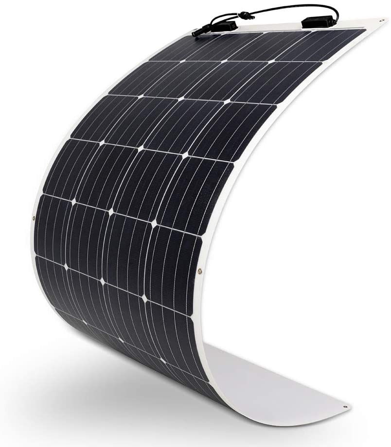 160 Watt 12 Volt Extremely Flexible Monocrystalline Solar Panel - Ultra Lightweight, Ultra Thin, Up to 248 Degree Arc, for