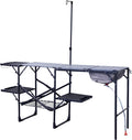 GCI OUTDOOR Master Cook Station | Portable Folding Kitchen Table with Soft Shell Sink, Heat Resistant Tabletop & Telescoping