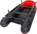 Inflatable Boat | Yacht Dinghy Tender Raft | Multi Person Fishing Boat | Aluminum Floor Oars | Fishing Rod Holders |