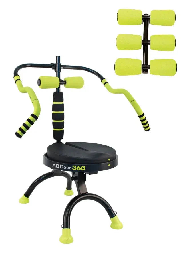 AB Doer 360 Fitness System with 6 Pack Back Roller Provides an Abdominal and Total Body Workout with Aerobics to Burn