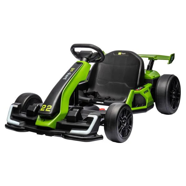24V Electric Go Kart, with 300W Strong Motor, Drift/Sport Mode, Big Battery, Eva Tire,Length Adjustmen for Outdoor Racing