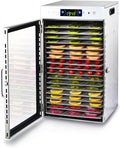 Touch screen 18-Floor Stainless Steel Food Dehydrator, Adjustable Timer and Temperature, 18 Racks, Dryer for Jerky, Meat