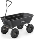 Heavy-duty multi-purpose garbage transfer cart garden cart, equipped with pneumatic tires, capacity 4 cubic feet - 600 pounds