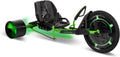 20" Drift Tricycle for Kids 8 , Adjustable Seat, LED Lights & Foot Brake, Green/Black