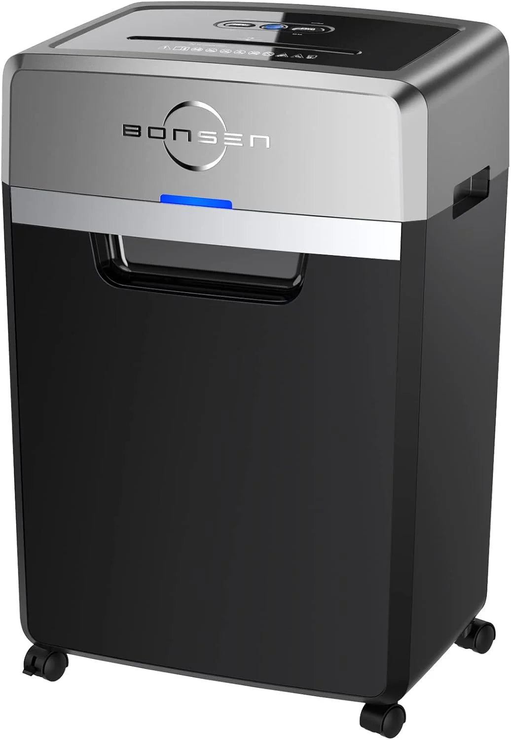 Heavy Duty Paper Shredder, 24-Sheet Cross-Cut Shredder, 40-Min Continuous Running Time, Commercial Grade Shredder for Office