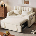 DWVO 3-in-1 Convertible Sofa Bed, 55" Sleeper Sofa with Pull-Out Bed, Cat-Scratch-Proof Fabric Futon Couch with Adjustable