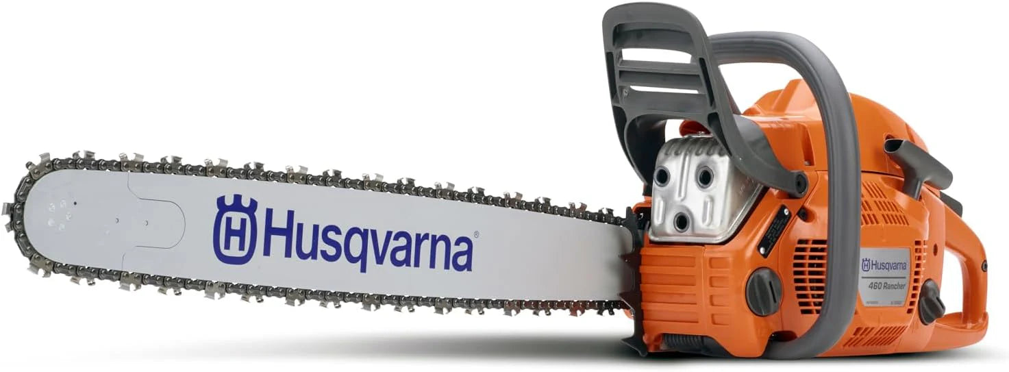 Husqvarna 460 Rancher Gas Powered Chainsaw, 60.3-cc 3.6-HP, 2-Cycle X-Torq Engine, 24 Inch Chainsaw with Automatic Adjustable