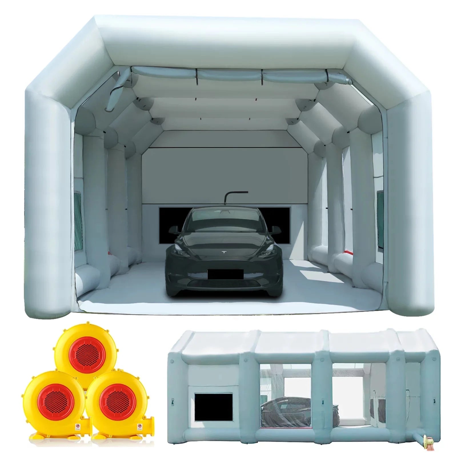 30x20x13Ft Inflatable Paint Booth with Blowers & Air Filter System - Professional Spray Tent