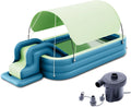 Ergocar Inflatable Swimming Pool with Water Slide, Inflatable Slide Water Pool with Awning, Inflatable Mega Bouncy Castle