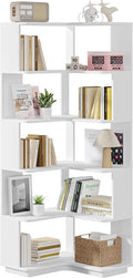 Tribesigns 6-Tier Corner Bookshelf, 64.9 Inch Tall Bookcase with Anti-Drop Panel, Modern Freestanding Corner Shelf Display