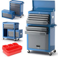 Tool Chest 8-Drawer | 42'' Large Rolling Tool Chest with Wheels | Detachable Top Metal Tool Box | Garage Storage Cabinet for