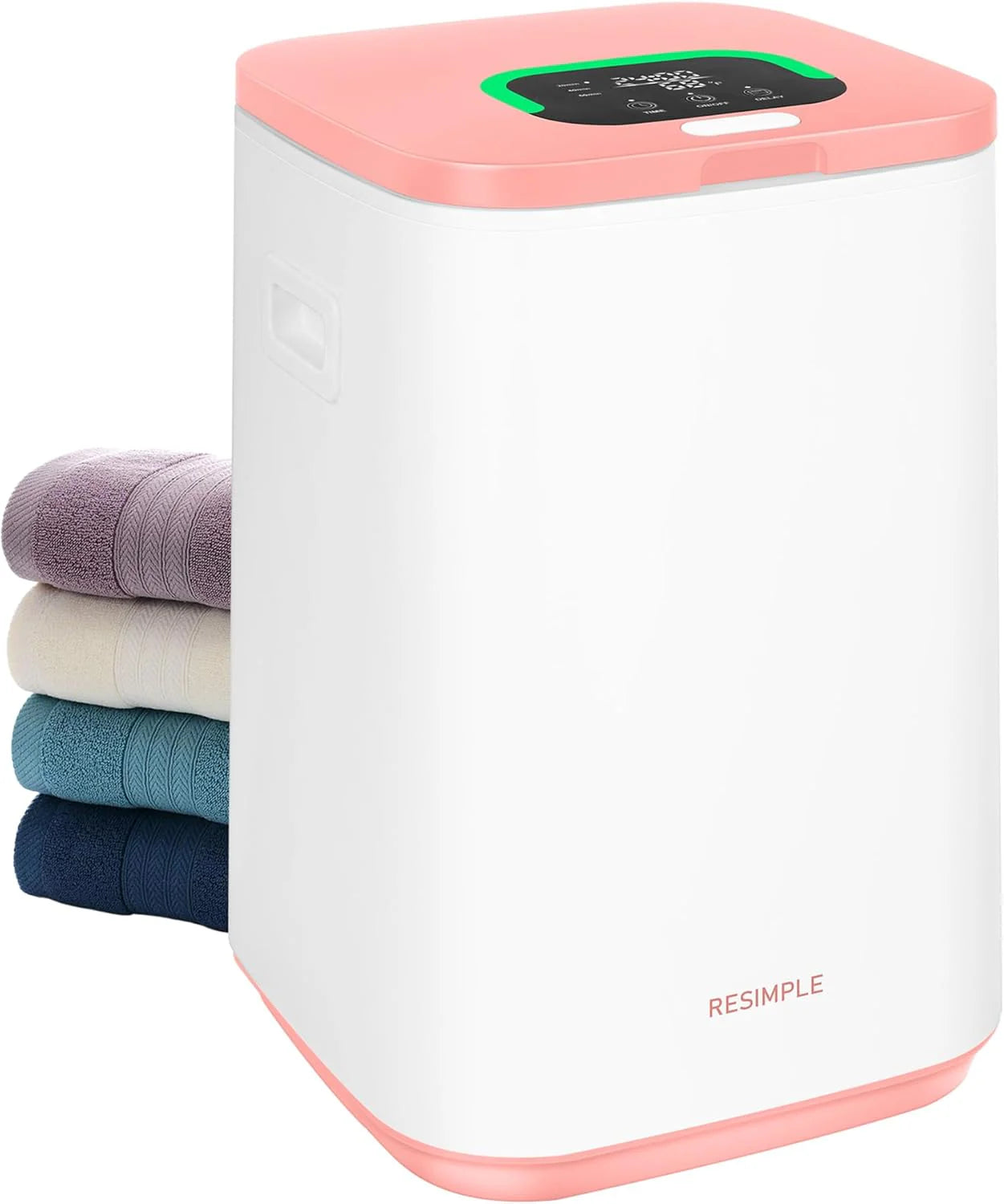 23L Pink Towel Warmer Bucket LED Display, 3 Modes, 24-Hour Delay