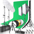 8.5x10ft Photography Lighting Kit with Backdrop Stand & LED Softbox for Studio Video Shooting