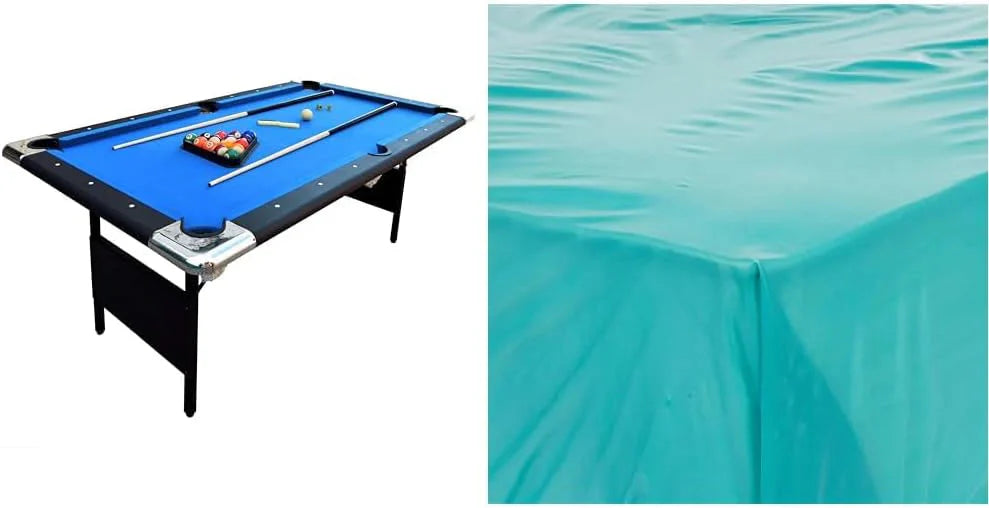 6 Ft Portable Pool Table, Adults Folding Billiards Tables for Game Room with Easy Foldable Storage, Includes Full Set of