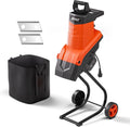 1800W Electric Wood Chipper Shredder, 45mm Cutting Capacity, Collection Bag, Ideal for Compost & Yard Care