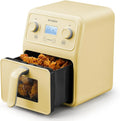 8-in-1 Retro Air Fryer Oven 4.2 Gallons, Visible Window, Vibration Alert, One-Touch Control & LCD Display, Light Green