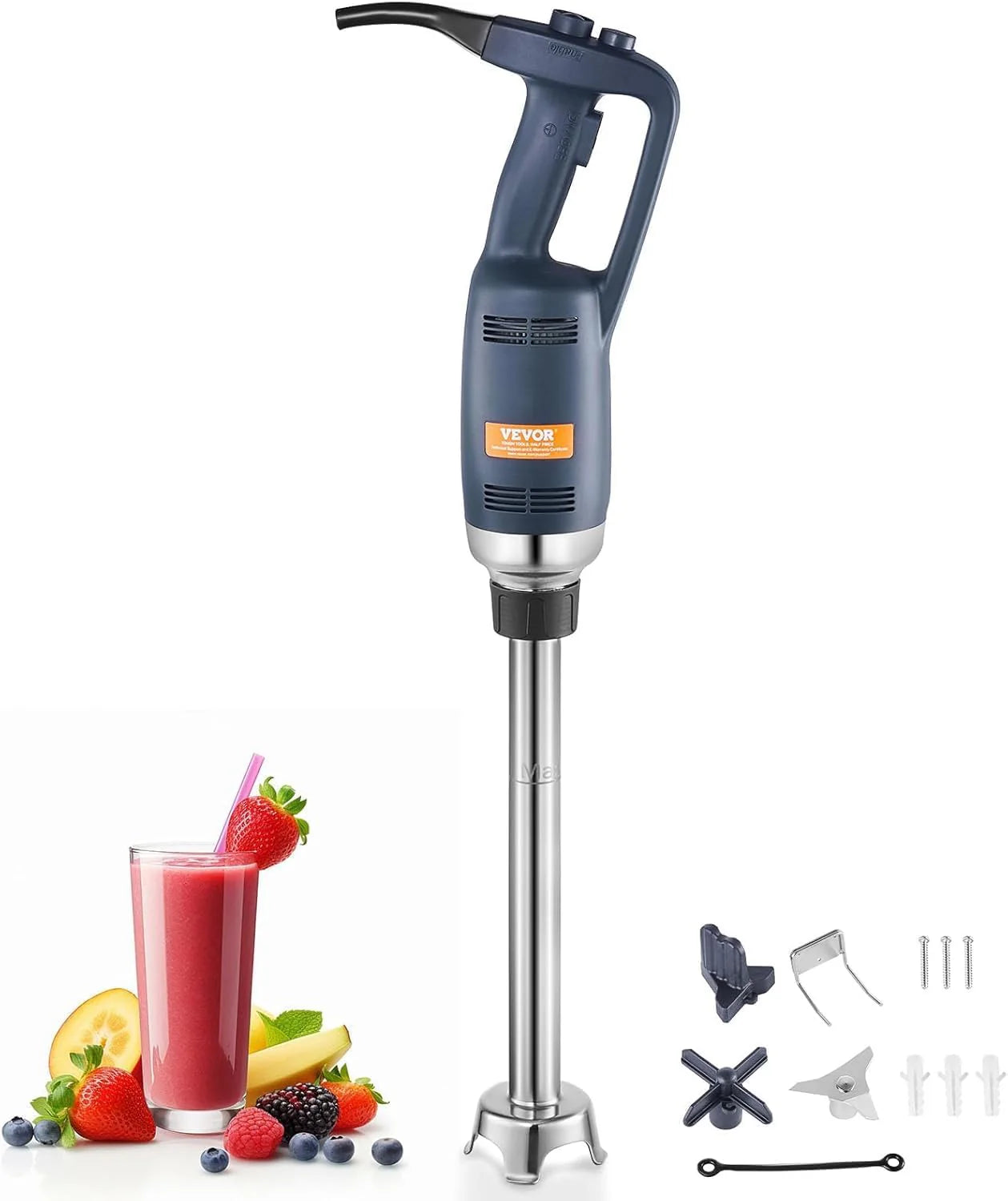Commercial 500W Immersion Blender 16" Variable Speed, Stainless Steel Blades2.9 ′′