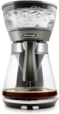 3-in-1 Specialty Coffee Maker, Iced/Cold Brew, Drip & Pour-Over, Glass Carafe, 8-Cup, Silver Metal