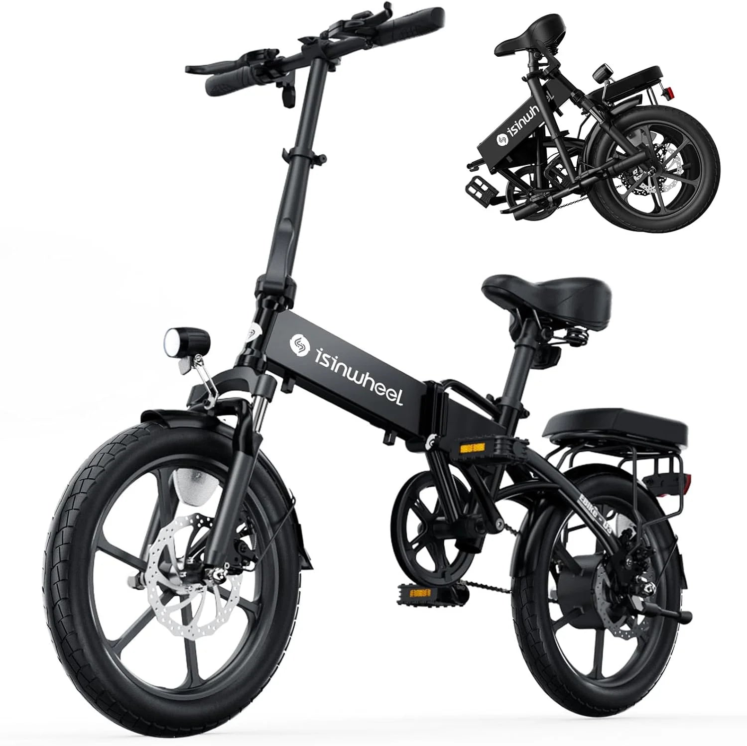 Electric Bike for Adults 500W Motor, 20 mph Folding Ebike, 14"/16"/20" Adults Electric Bicycles with Smart Uphill, 280.8Wh