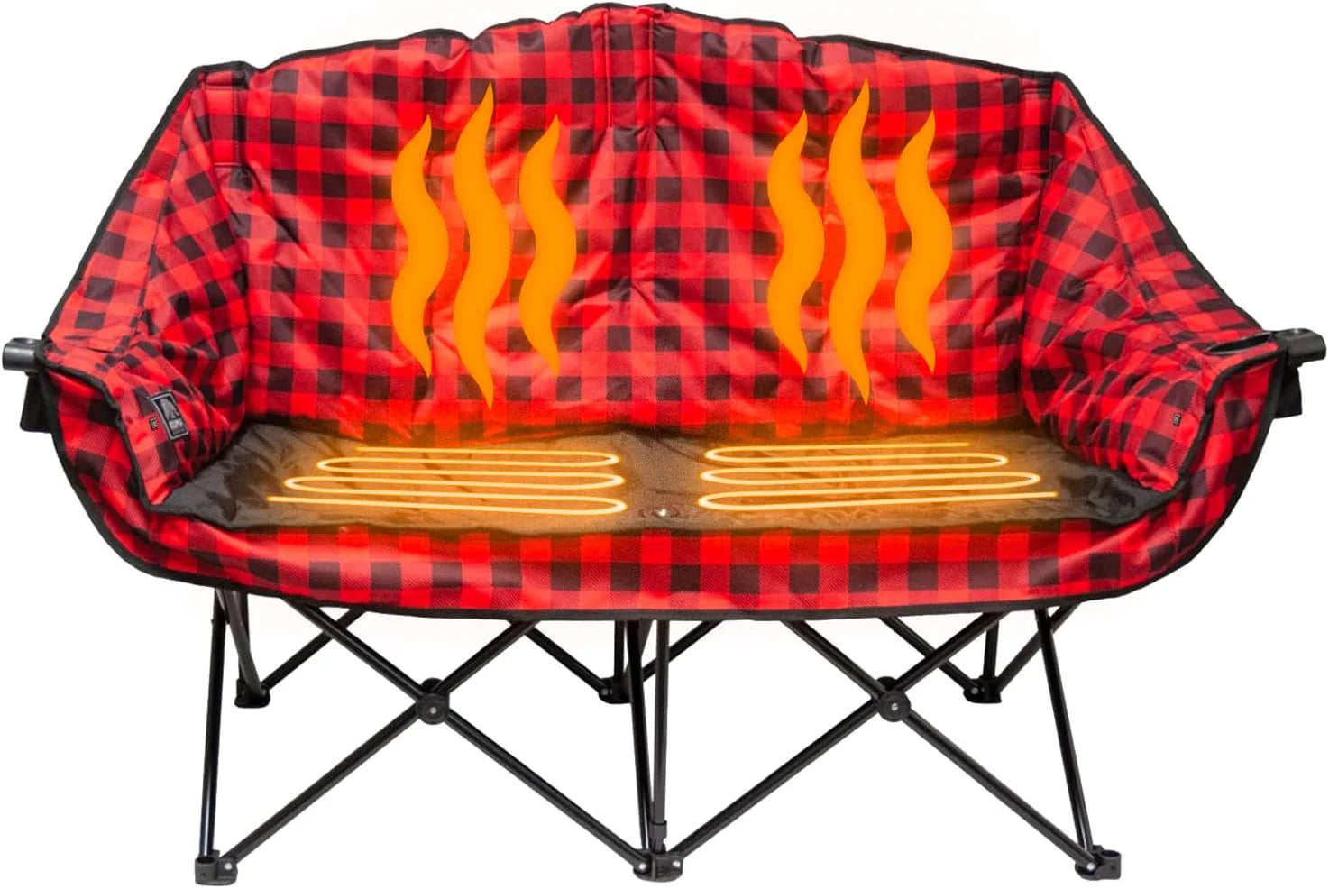 Outdoor equipment bear friend warm chair, with dimensions of 39 inches 10 inches 10 inches, and color of red/black.