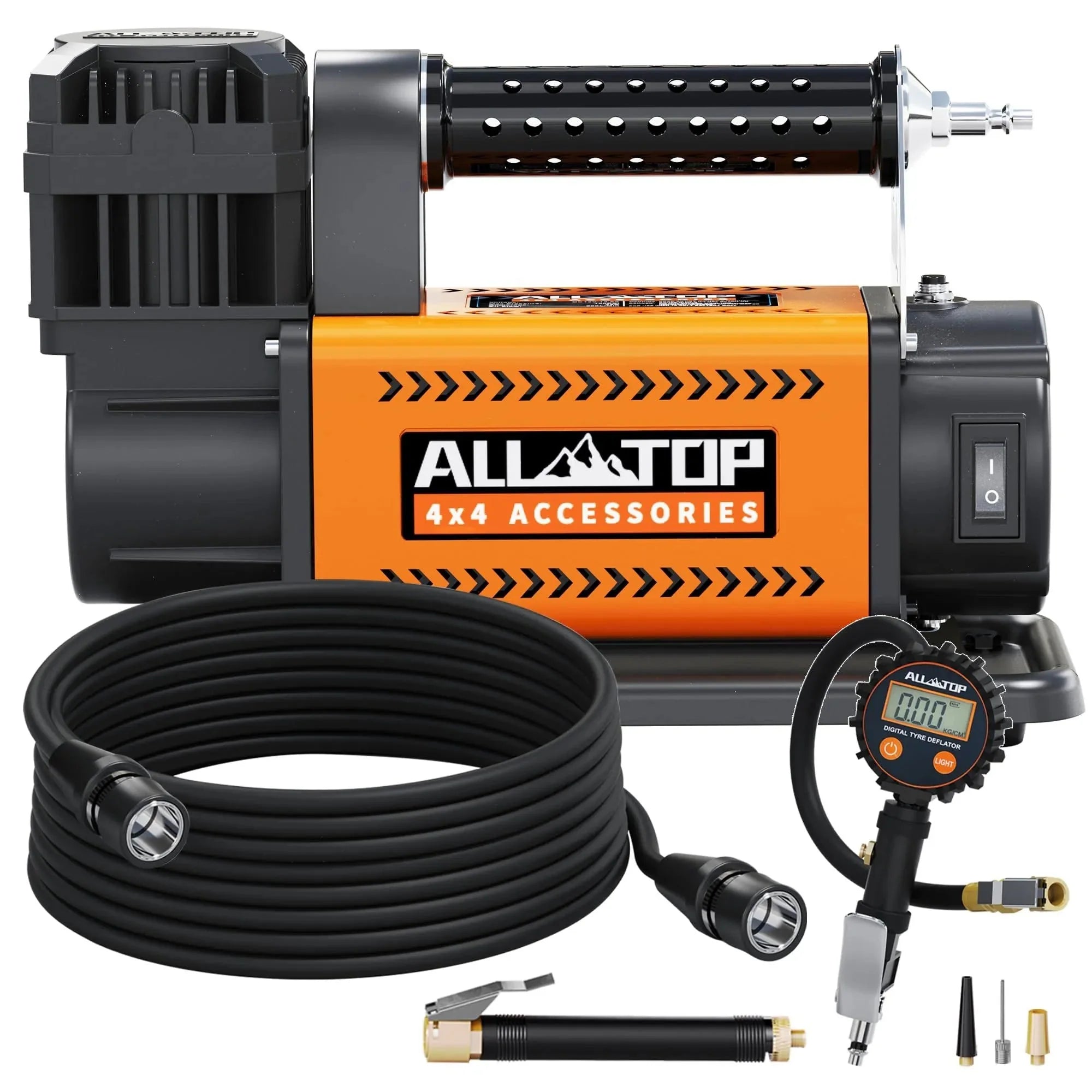Air Compressor with Digital Pressure Gauge Tire Inflator Kit, 12V Portable Inflator 7.06ft/Min, Offroad Air Pump for Truck